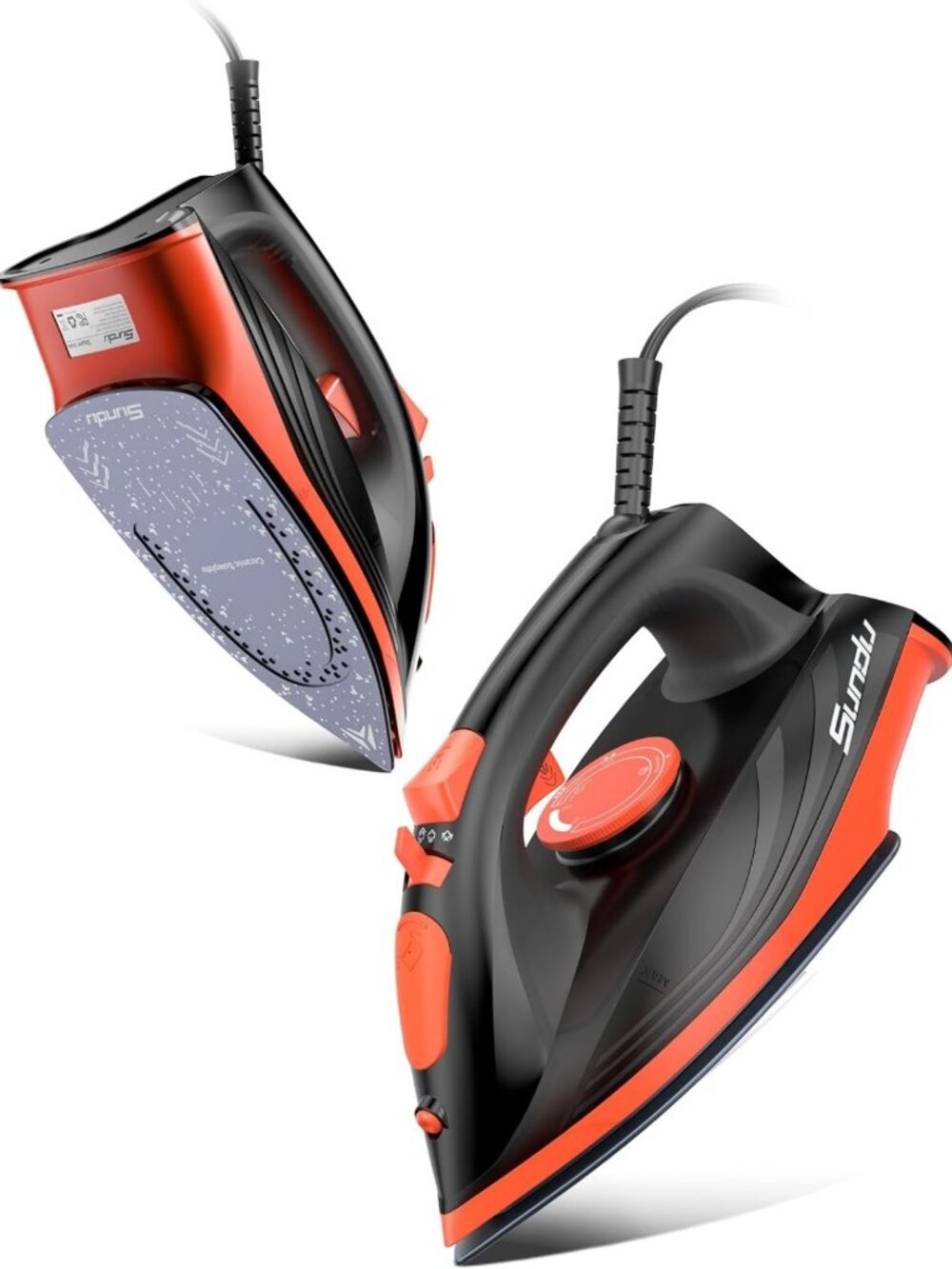 Powerful Steam Iron for Clothes - Non-Stick Soleplate, Quick Heat-Up, Wrinkle